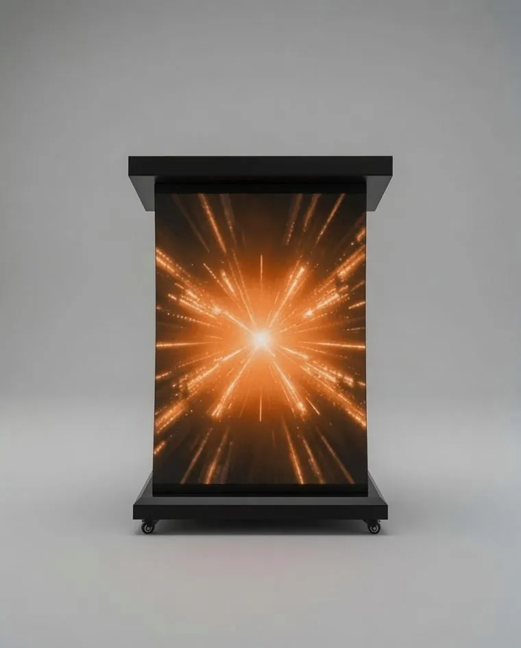 Pupitre LED Kustom & Design diffusant un contenu lumineux